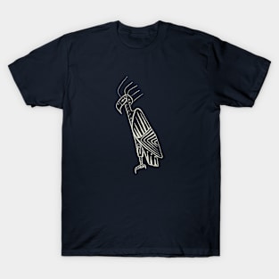 Abstract Bird Drawing T-Shirt